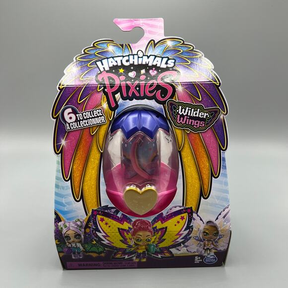 NEW Hatchimals Pixies Wilder Wings Cutesy Carlee Includes 2 Accessories - Picture 1 of 6